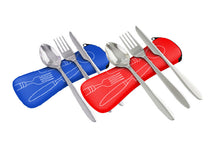 Load image into Gallery viewer, 3 Piece Lightweight Stainless Steel Travel / Camping Cutlery Set and Case