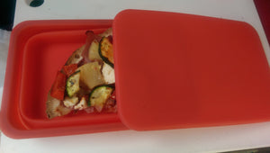 Oven & Microwave Safe Silicone Collapsible Container - Cook, Freeze, Heat, Store all in the Same Container!