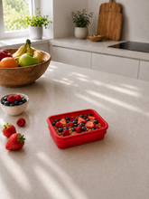 Load image into Gallery viewer, Oven &amp; Microwave Safe Silicone Collapsible Container - Cook, Freeze, Heat, Store all in the Same Container!