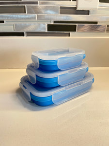 Collapsible Silicone Food Storage Container Combo pack(3 units)