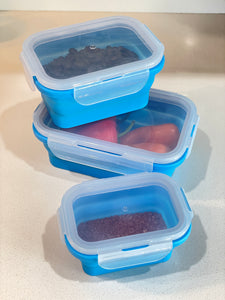 Collapsible Silicone Food Storage Container Combo pack(3 units)