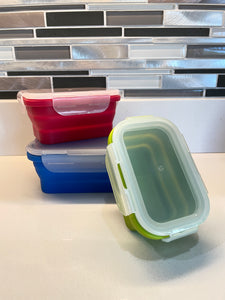 Collapsible Silicone Food Storage Container Combo pack(3 units)